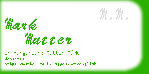 mark mutter business card